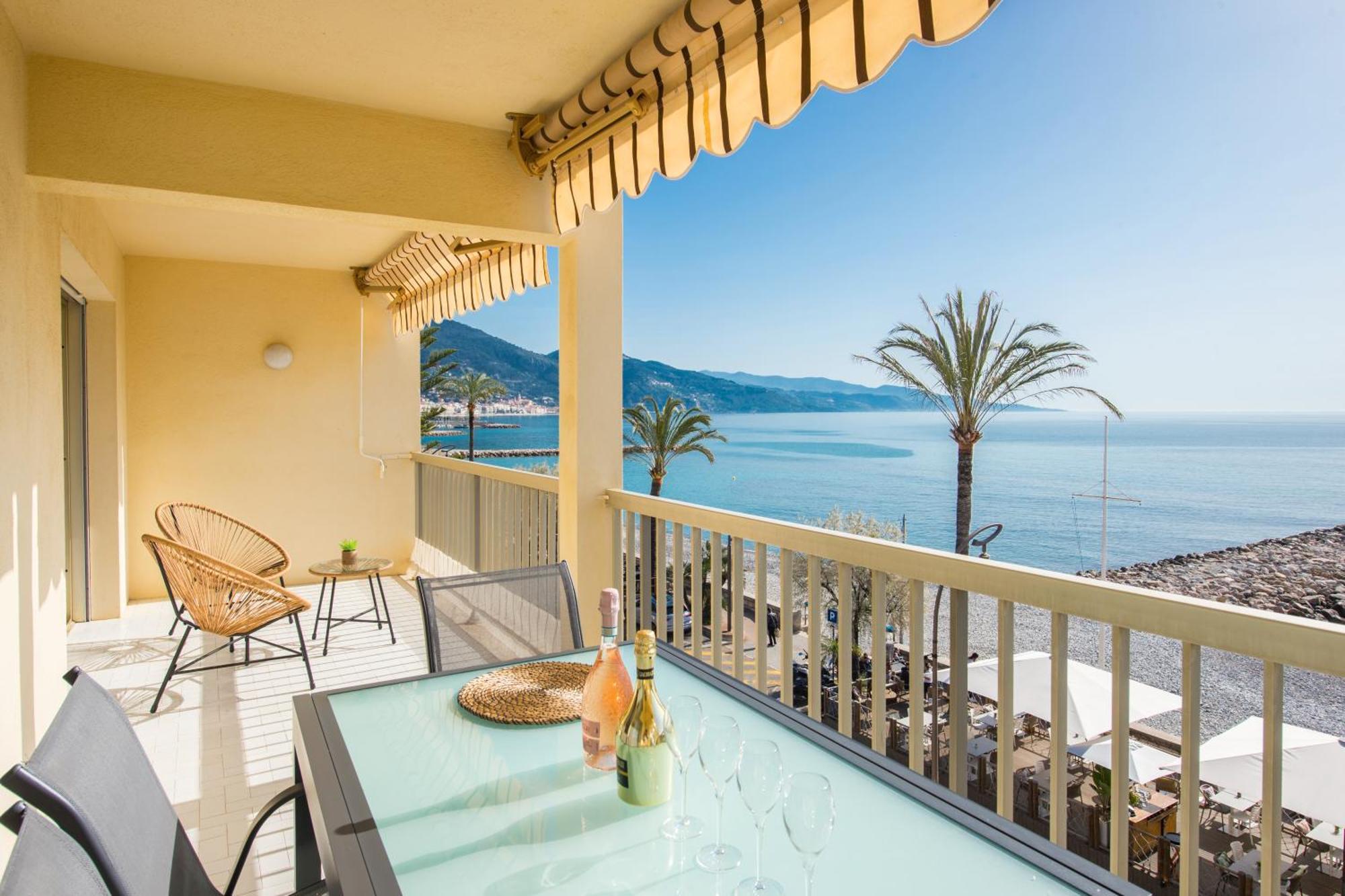Roquebrune Plage - Terrace Splendid Sea View - BW Екстер'єр фото